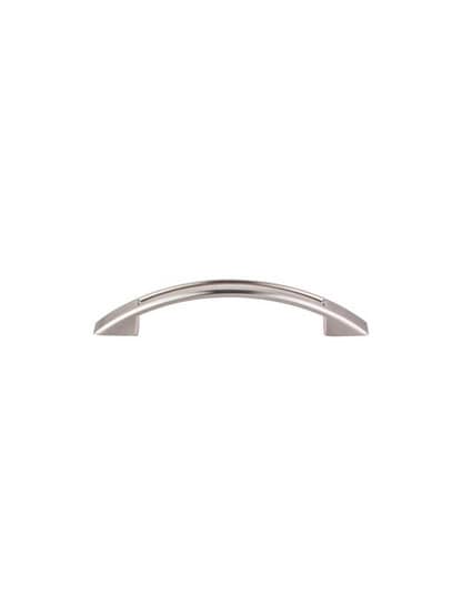 Tango Cut-Out Cabinet Pull - 3 3/4 inch Center-to-Center in Satin Nickel.